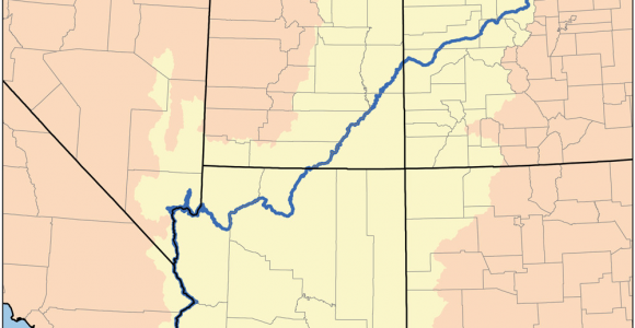 Grand Canyon Colorado River Map Cc3 Geo Wk 18 Co River Watershed Unlabeled to Teach Cc3