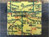 Grand Ledge Michigan Map Lansing Michigan Map Coaster with Cork Backing Charlotte Grand Etsy