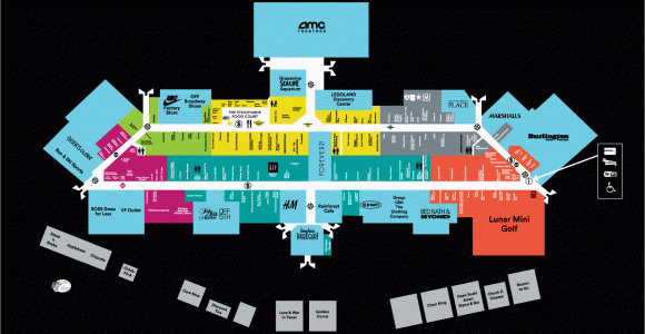 Grapevine Texas Map Mall Map for Grapevine Millsa A Simon Mall Located at Grapevine