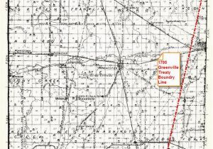 Greenville Michigan Map 1795 Greenville Treaty Line Map Randolph County Historical society