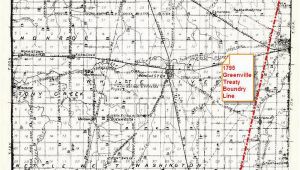 Greenville Ohio Map 1795 Greenville Treaty Line Map Randolph County Historical society