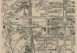 Greenwich England Map Hand Drawn Map Of Greenwich Village Nyc From 1925 Ye Old