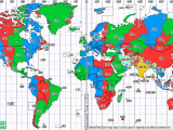Greenwich England Time Zone Map Standard Time Zone Chart Of the World From World Time Zone