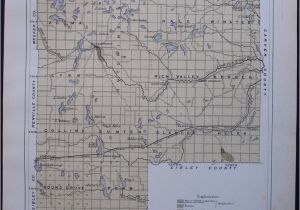 Gunflint Lake Minnesota Map 1901 Mcleod County Minnesota Mn Hutchinson Koniska Glencoe Etsy