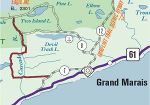 Gunflint Lake Minnesota Map Lake Superior and Inland north Shore Bike Trails