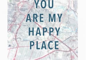 Happy Texas Map Houston You are My Happy Place Print 11×14 Travel Print Wall Art