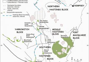 Hastings England Map Simplified Map Of the Serpentinite Outcrops In the Hastings Block