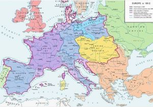Height Map Europe A Map Of Europe In 1812 at the Height Of the Napoleonic
