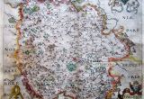 Hereford England Map Antique Map Herefordshire Saxton 1607 Great Britain Antique