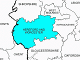 Herefordshire England Map Hereford and Worcester Uk where My Great Grandfather Bowcott Was