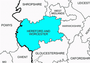 Herefordshire England Map Hereford and Worcester Uk where My Great Grandfather Bowcott Was