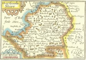 Hertfordshire On Map Of England the English Administrative County Of Hertfordshire