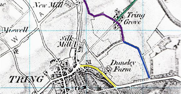 Herts England Map Roads and Those In Tring