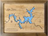 Highland Lakes Texas Map Texas Lake Map Etsy