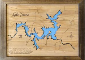 Highland Lakes Texas Map Texas Lake Map Etsy