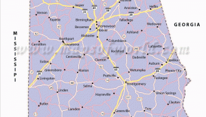 Highway Map Of Alabama Alabama Road Map Alabama Highways Map Alabama Interstates