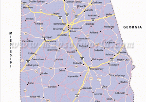 Highway Map Of Alabama Alabama Road Map Alabama Highways Map Alabama Interstates