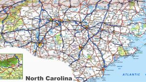 Highway Map Of north Carolina north Carolina Road Map