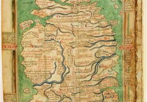 Historical Maps Of England Map Of England and Scotland Circa 1250 History Map Of