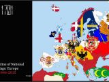Historical Maps Of Europe Timeline Timeline Of National Flags Europe 1444 2015