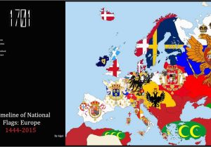 Historical Maps Of Europe Timeline Timeline Of National Flags Europe 1444 2015