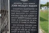 Historical Markers In Texas Map John Wesley Hardin Historical Marker Picture Of Comanche County