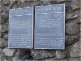 Holyhead England Map Plaques On Outside Giving Information One In Welsh One In