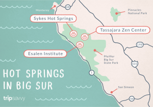 Hot Springs southern California Map Big Sur Hot Springs top Natural Hot Tubs On the Coast