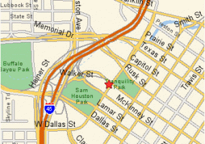 Houston Texas Street Map Map to City Hall