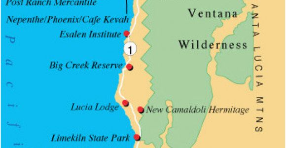 Hyatt California Map Maps Directions and Transportation to Big Sur California