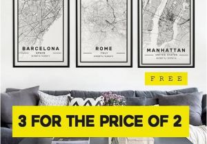 Ikea Italy Map City Map Prints 3 for the Price Of 2 Modern Contemporary Poster In