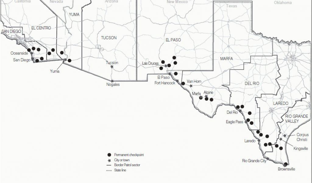 Border Patrol Checkpoints Maps In Texas