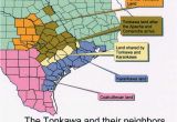 Indian Tribes In Texas Map Karankawa Indians