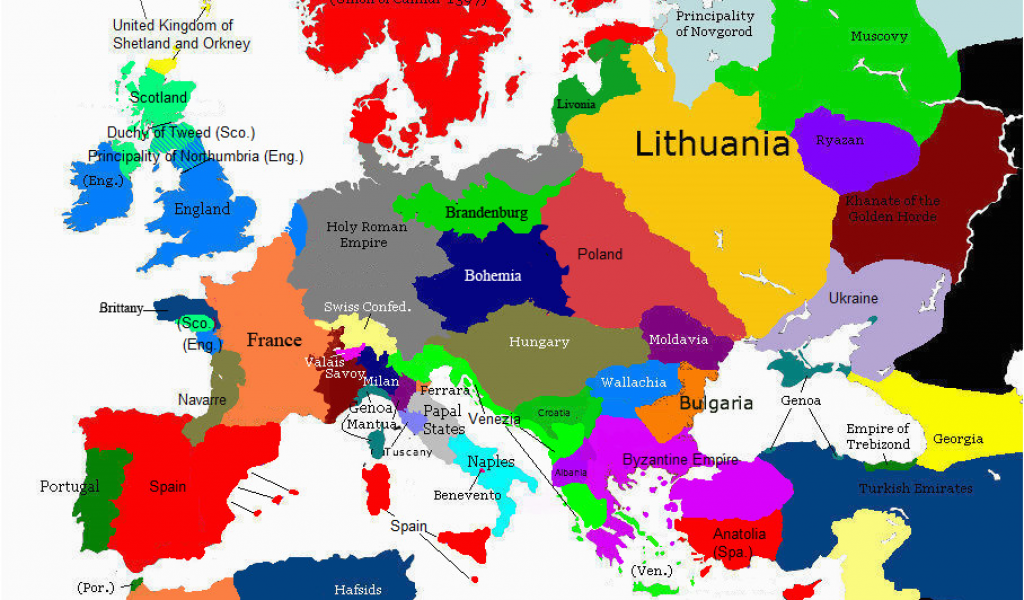 Interactive Map Of Europe Game Europe 1430 1430 1460 Map Game
