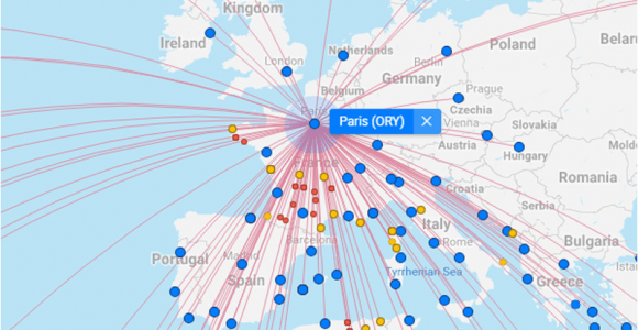 International Airports In France Map All Flights Worldwide On A Flight Map Flightconnections Com