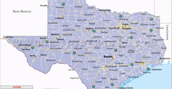 Interstate Map Of Texas Texas Road Map Texas Treasures Texas Road Map Map Us State Map