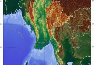 Ireland Elevation Map topographic Map Of Myanmar P1 Burma Campaign Singapore Travel