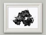Ireland Map Black and White northern Ireland Map Black White Print Watercolor Map Wall