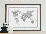 Ireland Map Black and White World Map Personalised Print