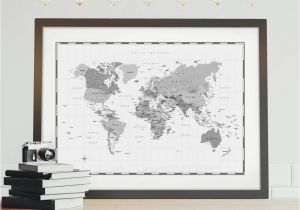 Ireland Map Black and White World Map Personalised Print