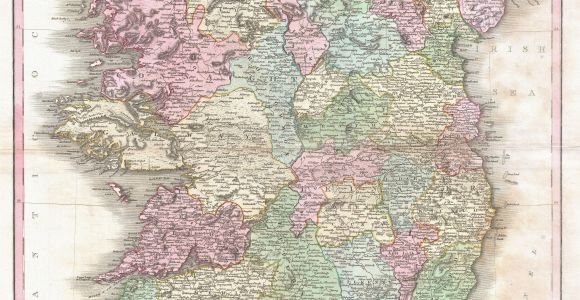 Ireland Map Pictures File 1818 Pinkerton Map Of Ireland Geographicus Ireland