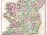 Ireland Map with towns File 1818 Pinkerton Map Of Ireland Geographicus Ireland