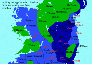 Ireland Map with towns the Map Makes A Strong Distinction Between Irish and Anglo French