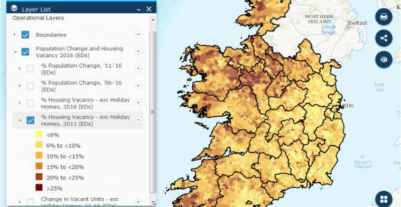 Ireland Population Density Map the Relationship Between Population Change and Housing