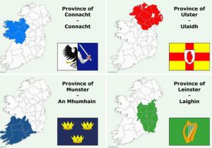 Ireland Provinces and Counties Map Provinces Of Ireland Information and History