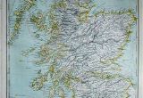 Ireland Rail Map Antique Map Letts S Railway and Statistical Map Of Scotland 1886