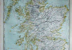 Ireland Rail Map Antique Map Letts S Railway and Statistical Map Of Scotland 1886