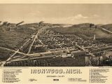 Ironwood Michigan Map Historic Map Of Ironwood Michigan 1886 Ontonagon County Kjaposters