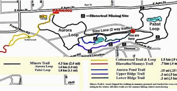 Ironwood Michigan Map Trail Map Picture Of Miners Memorial Heritage Park Ironwood