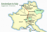 Italy International Airports Map Amsterdam to northern Italy Suggested Itinerary